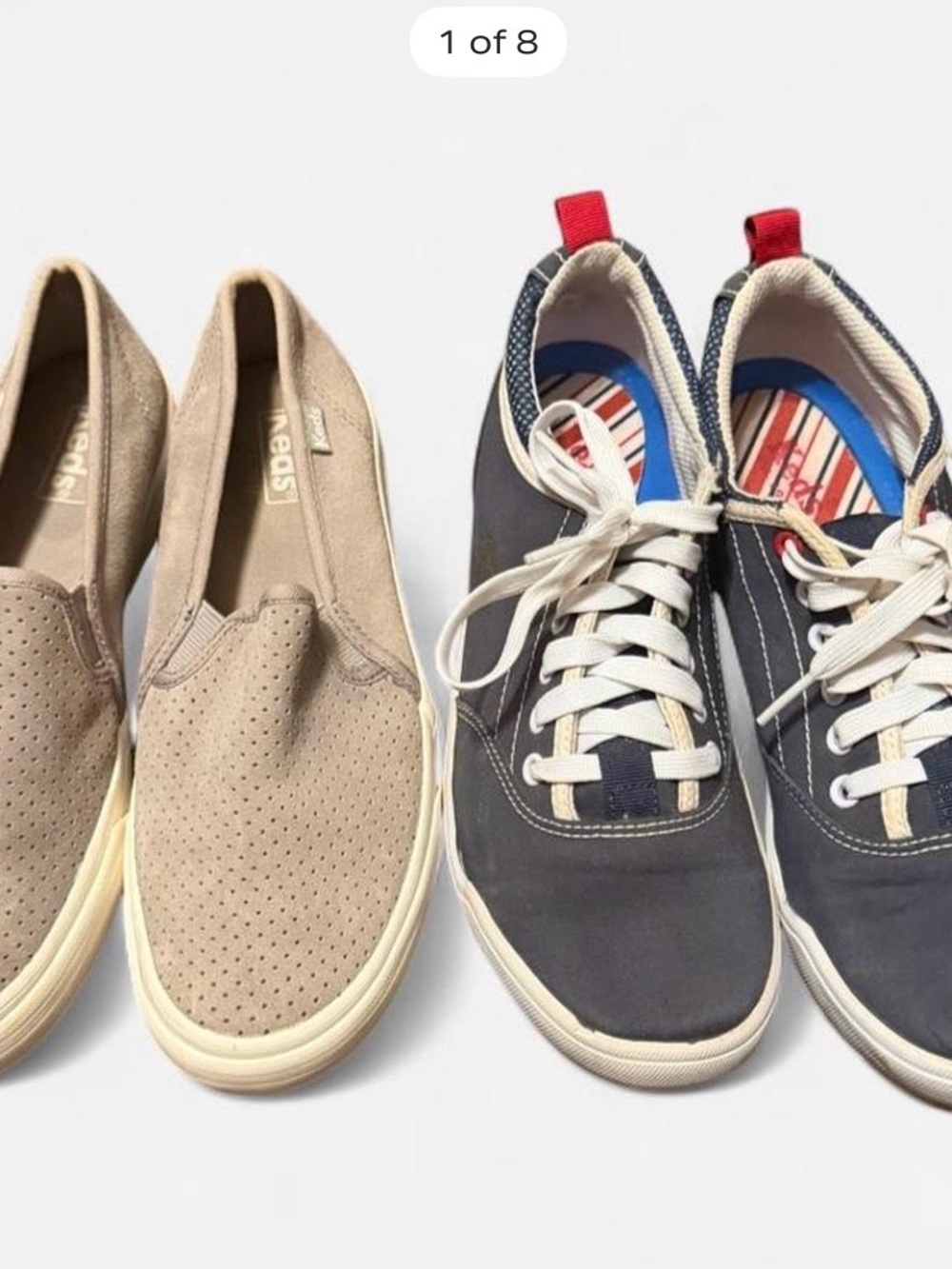 Keds Women Shoe Bundle Slip on Sneakers Size 7 Neutral Colored Streetwear